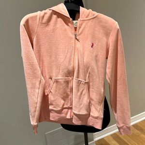 Juicy couture velvet sweat jacket in light salmon